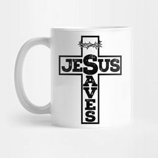 Jesus saves. Mug